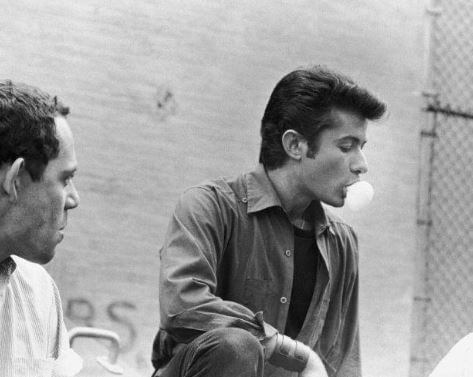 Zoe Anastasiadou son George Chakiris while filming West Side Story.